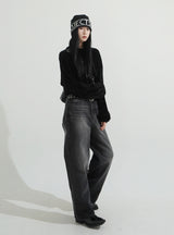 Glitter ribbed velvet top