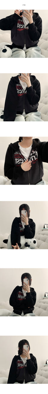 Bijou raglan two-way cropped hoodie