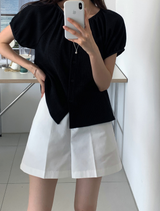 Weekly Wrinkle Shirring Blouse / 2 colors
