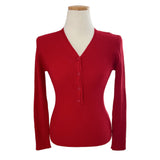 Muse V-neck Button-down Long Sleeve T-Shirt (3 Colors)