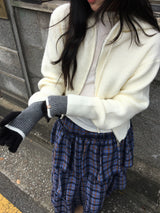 [MD Pick] ピーチプレイドティアードスカート (2color)