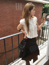 Flower avant blouse