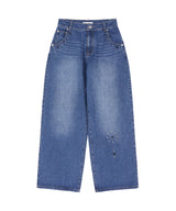 BOHEMIAN STUDDED DENIM PANTS (BLUE)_F24ZD883