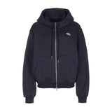 LAYERED STRING HOODIE ZIP-UP [NAVY]