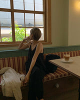 linen sleeveless (black)