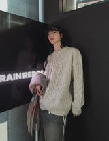 Wool Mix Cable Knit