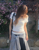 Se-eun Color Matching Nylon Wide Pants