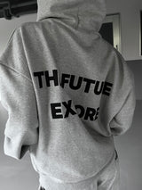 レタリング エクスプロー フーディ ジップアップ (unisex)