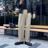 LMN デフェイスツータックコットンセミワイドパンツ (4 colors)