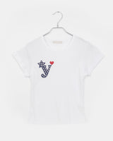 ダティンドットプリンテッドショートスリーブTシャツ