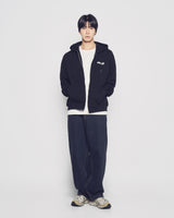 25FW OVERLAPPING HOODIE ZIP UP BLACK