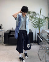 Salt Two-Pocket Washed Denim Short Sleeve Shirt