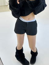 (STRETCH♥/FLEECE♥) Y2Kウールローライズマイクロショートパンツ