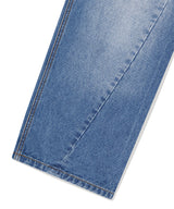 BACK LOGO WASHED DENIM PANT