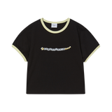 25SS スネークイニシャルリンガークロップ半袖Tシャツ ブラック