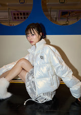 high beam puffer jk - pearl white
