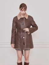 Reversible leather mustang (Brown)