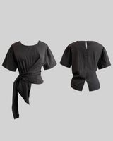 Riable wrap tie blouse