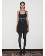 rirri SS 100%コットン ジャカードキャミソールドレス  Black (Excluding Blue Sash)