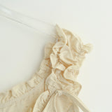 Frill shirring zipper corset top 231139667