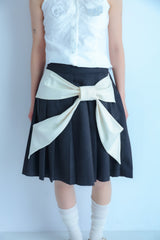 big ribbon skirt(grey×white)