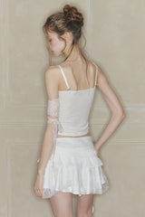 SWAN SKIRT white
