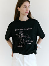 COOL FRIENDS PUPPY T-SHIRT BLACK