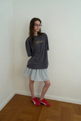 Stripe flare skirt_skyblue