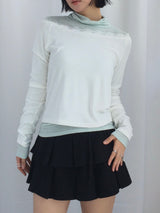 Feminine Flat Neck Long T-Shirt