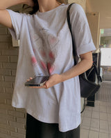 Liro プリント半袖Tシャツ