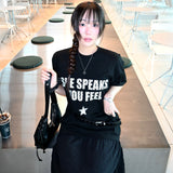 シーレタリングドットオーバーフィットTシャツ (2color)