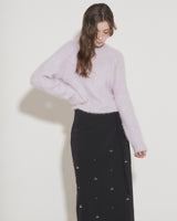 WOOL BRUSHED SWEATER [VIOLET]