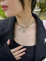 Trippy mushroom necklace.05 (2color)