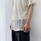 Geometric Openwork Shirt