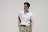 Cool curve half t-shirts(White)