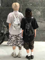 GLOSSY MINI SILVER BACKPACK (2color) 