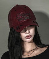 DYB レザーボールキャップ #ワイン