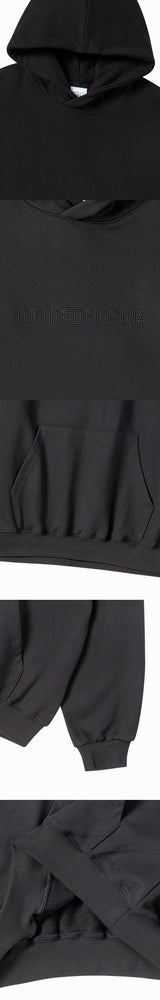 25FW DOUBLE LINE HOODIE BLACK