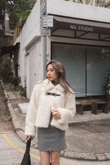 ファックルアップフラッフィージャケット ホワイト- 2colors