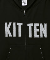KITTEN EARS ZIP UP HOODIE BLACK(CV2GFFM484A)