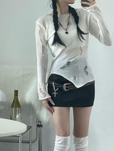 Damage Unbalanced Sweater