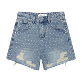 4 PART DESTROYED DOT DENIM PANTS code 21102