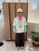 ウッディ コットン ワイドパンツ