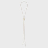  GLASS PEARL LONG NECKLACE (WHITE)