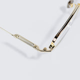 Knouun Square titanium glasses CODE. 102. D Gold