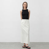 (SK-5022)ESSENTIAL TAS SET-UP LONG SKIRT