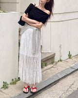 Hintz lace long skirt