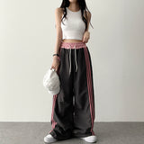 Lark cropped fine ribbed plain sleeveless top
