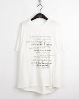 Ket back slit twisted lettering overfit short sleeve t-shirt