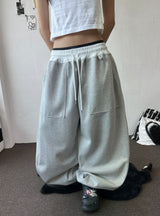 Seazny Contrast Side Pintuck Balloon Pants with Keyring 4color